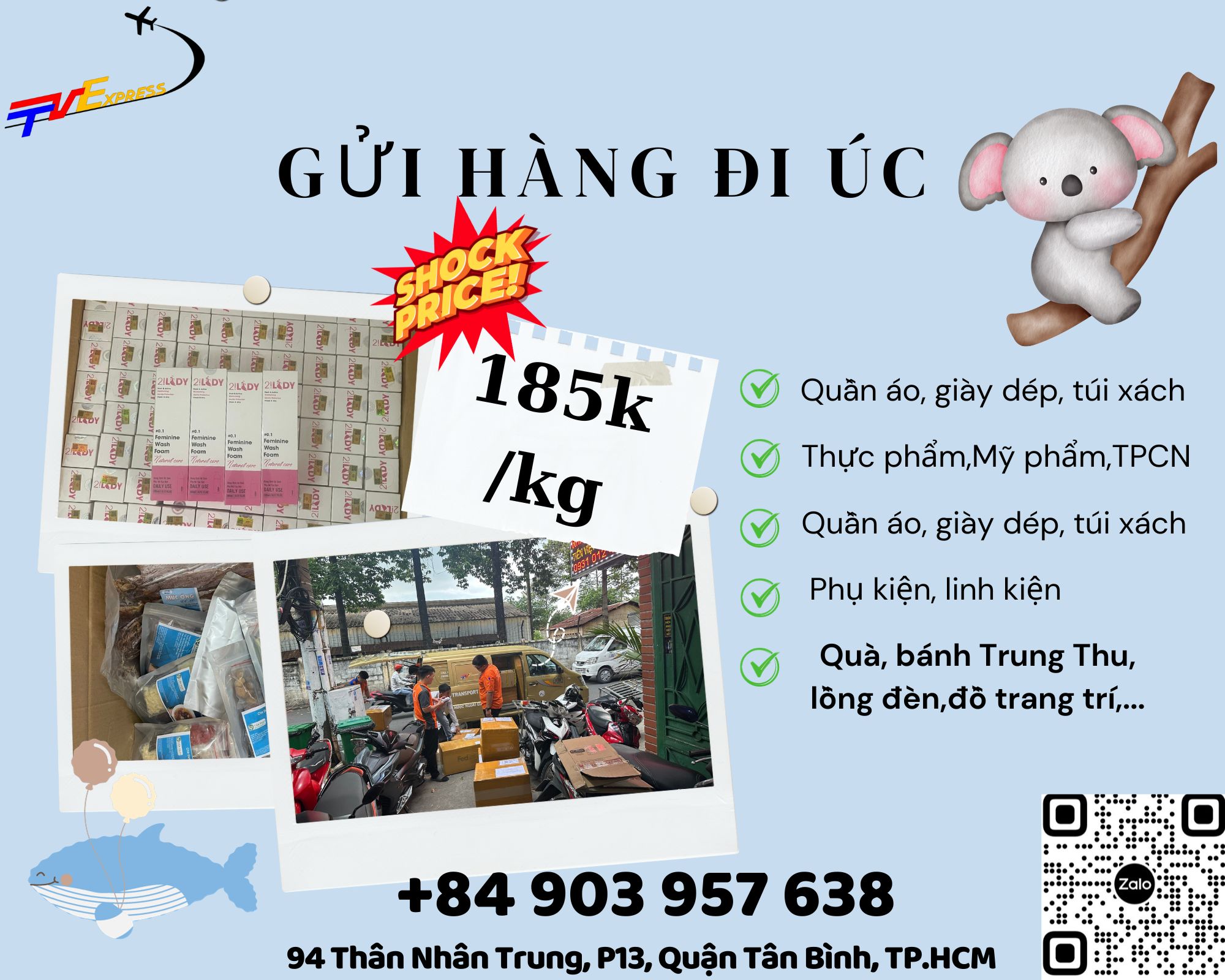 Gửi hàng đi Úc- Tiến Việt Express